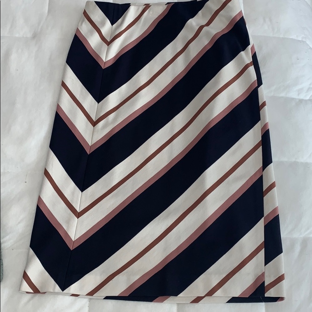 Ann Taylor Striped Pencil Skirt